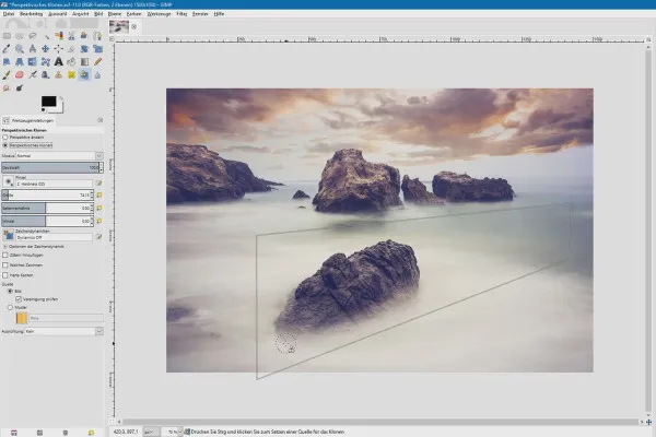 Bildbearbeitung mit GIMP: das Tutorial für Einsteiger – 45 Perspektivisches Klonen