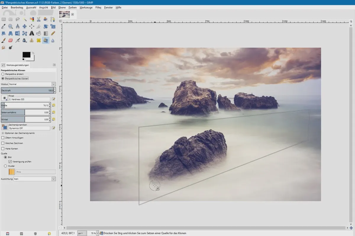 Elaborazione delle immagini con GIMP: il tutorial per principianti - 45 Clonazione prospettica.