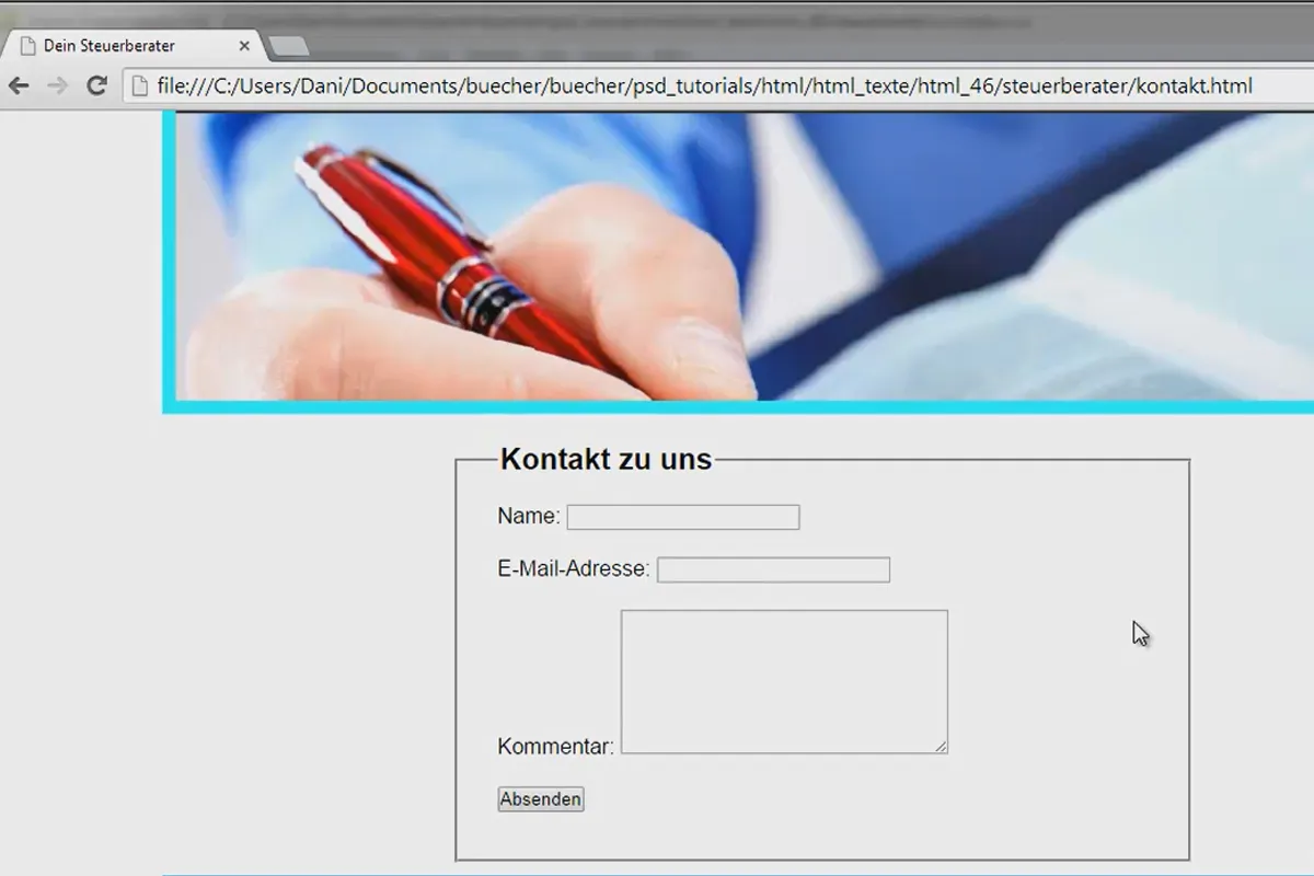 HTML & CSS für Einsteiger (Teil 46): Das Kontaktformular (1)