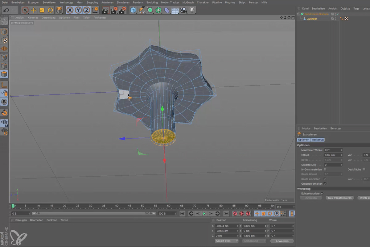Cinema 4D för nybörjare - 3D-praxis: 6.14 Handtagsskruv.