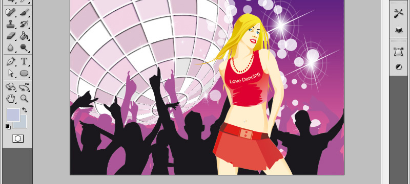 Boule disco illustrative pour flyers et fonds d'écran