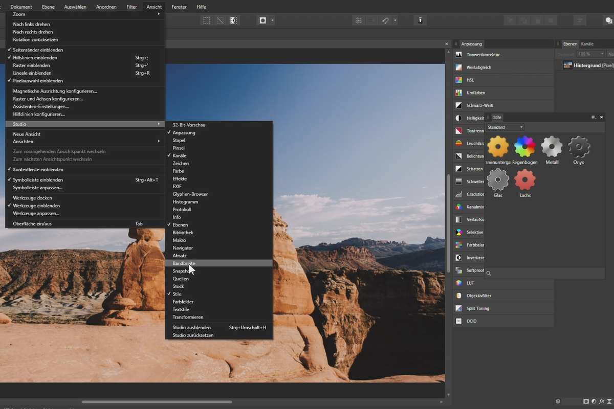 Affinity Photo-opplæring - Grunnleggende: 1.2 | Arbeidsflateoversikt