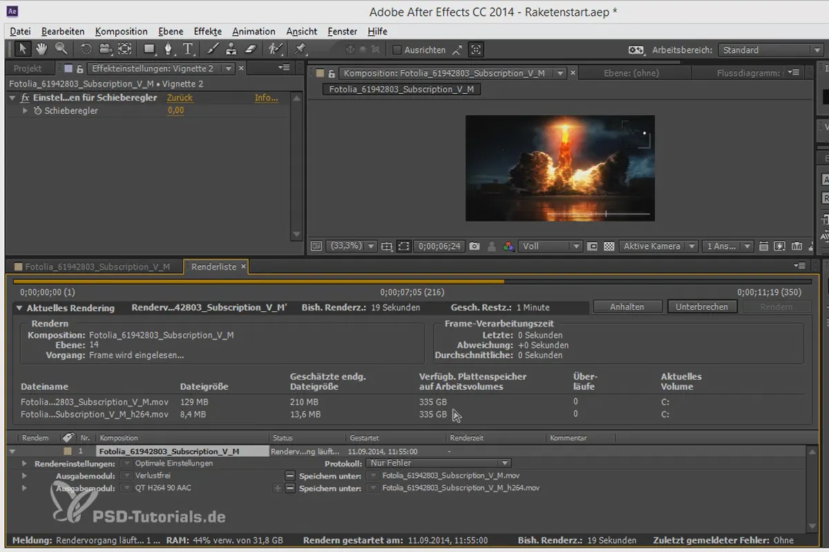 Tipps und Tricks zum Workflow in After Effects: Renderliste