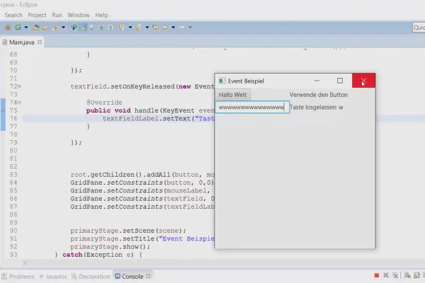 JavaFX for GUI-utvikling - 47 hendelser og hendelsesfiltre