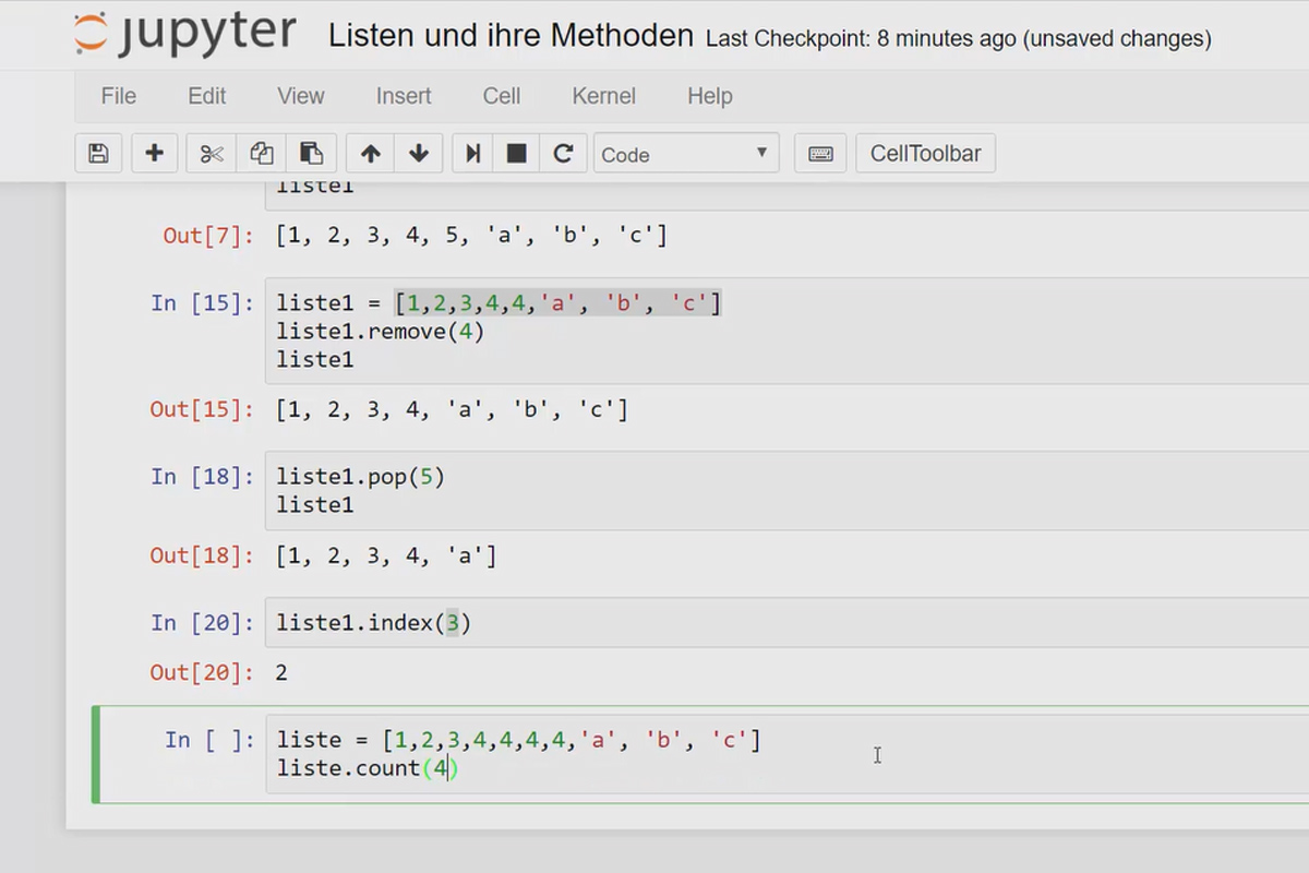 Python-programmering för nybörjare - 48 listor och deras metoder
