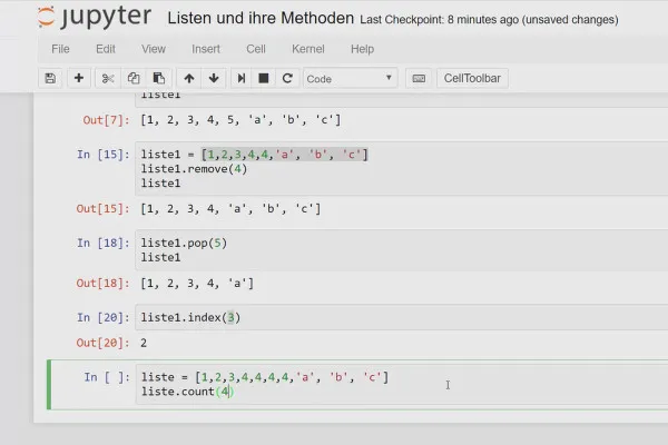 Python programlama için başlangıç ​​- 48 liste ve yöntemleri
