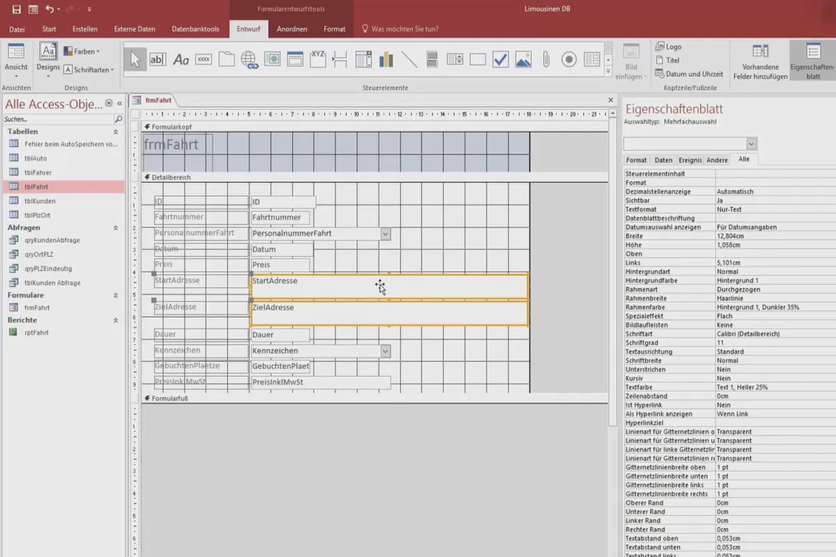 Besser in Access: Werde zum Daten-Helden – 9.2 Formular bearbeiten und anpassen