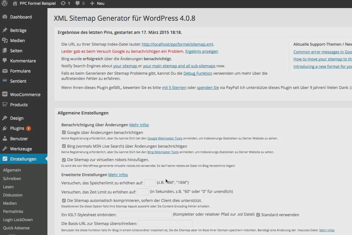Gagner de l'argent avec la formule AdSense - 8.4 Le plan du site XML