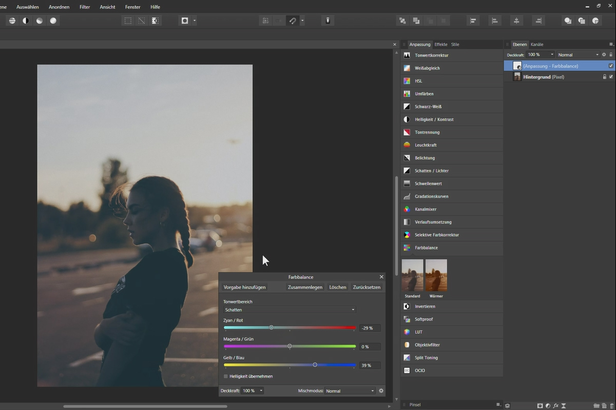 Affinity Photo-opplæring – Grunnleggende: 4.12 | Fargebalanse