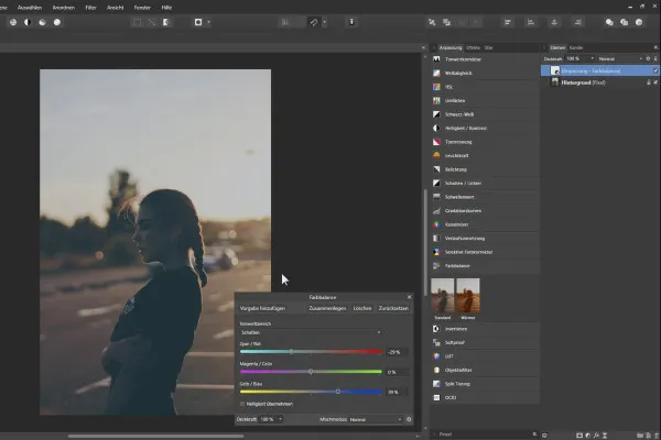 Affinity Photo-Tutorial – Grundlagen: 4.12 | Farbbalance