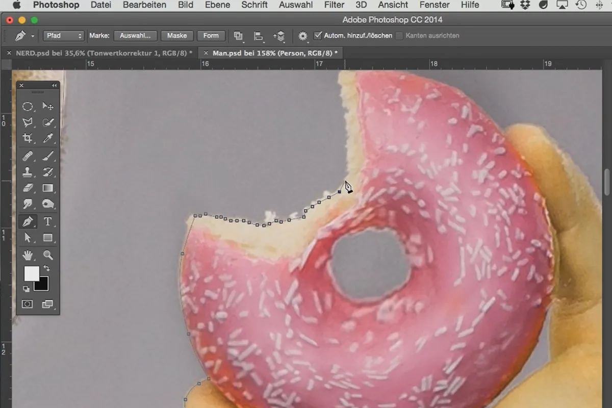 Komiksų stilius: "Photoshop" mokymai piešiniams - 7.3 Iškirpimas su kelio įrankiu.