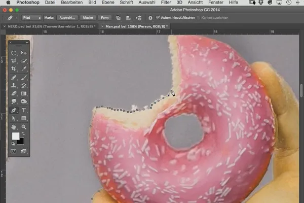 Komiksų stilius: "Photoshop" mokymai piešiniams - 7.3 Iškirpimas su kelio įrankiu.