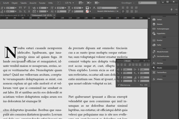 Create initials in InDesign