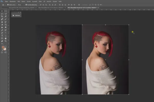 Separazione delle frequenze in Photoshop - 49 Prima e dopo