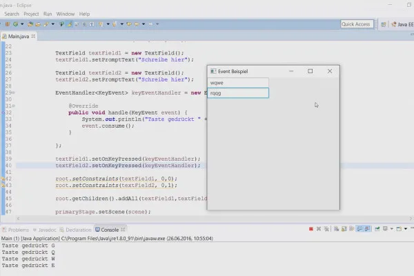 JavaFX for GUI-utvikling - 49 hendelseshåndterere