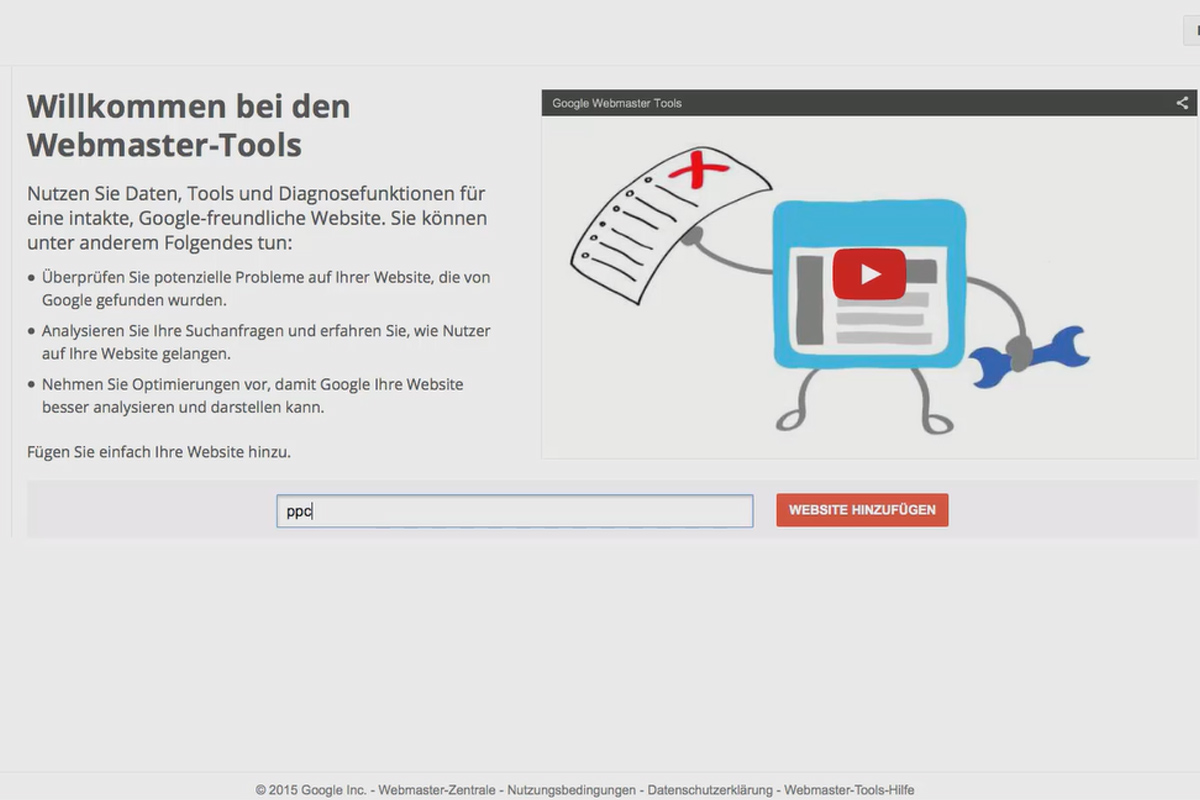 Gagner de l'argent avec la formule AdSense - S'inscrire dans les outils pour webmasters.