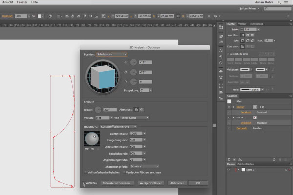 Illustrator para principiantes e intermedios - 6.10 Crear una copa de vino en 3D
