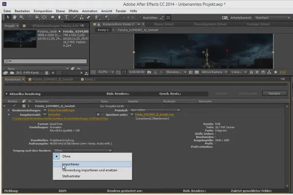 Tipps und Tricks zum Workflow in After Effects: Proxys / Stellvertreter