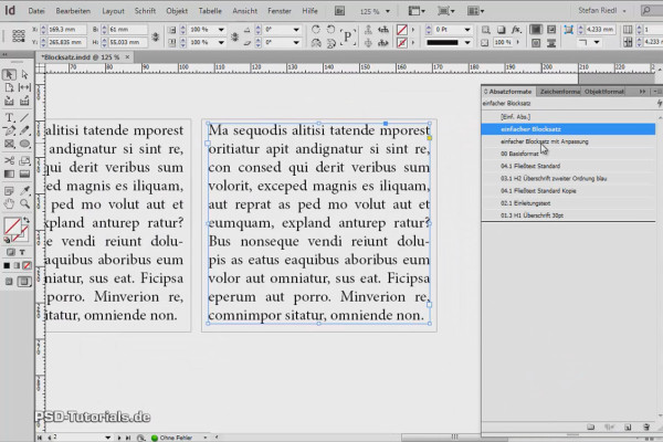 Justification in InDesign