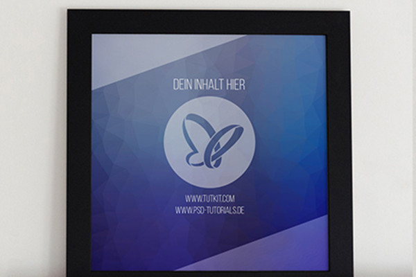 Photoshop-mallipohja neliönmuotoiselle seinätaululle - versio 3.