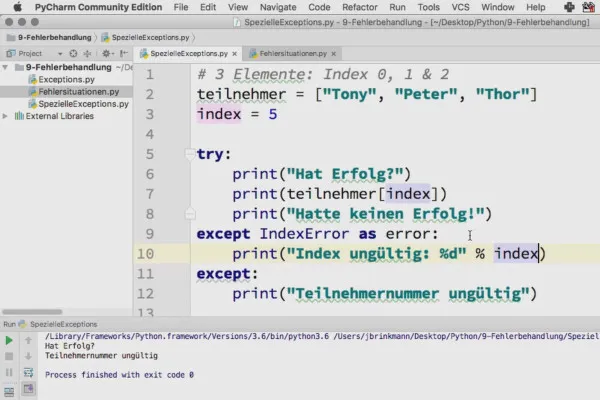Memprogram dengan Python - 9.3 Mengatasi Exception Individu secara Khusus