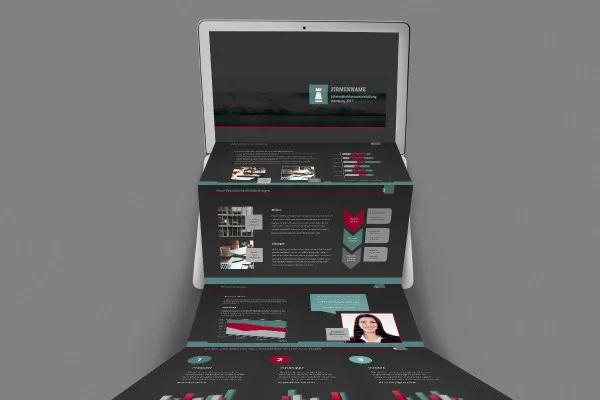 Photoshop-Mockup för skärmdumpar av webbplatser, PowerPoint-presentationer och annat - Variant sex.