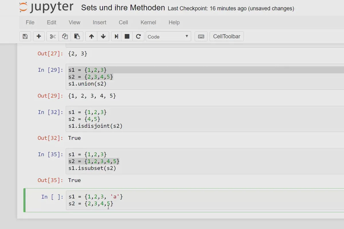 Python-Programmierung für Einsteiger – 50 Sets und ihre Methoden