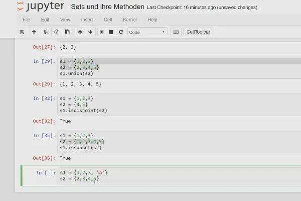Python programlama için başlangıç ​​düzeyi - 50 set ve yöntemleri