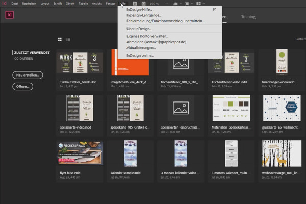 Aprender InDesign - Tutorial para principiantes: 1.1 La navegación principal y la configuración predeterminada
