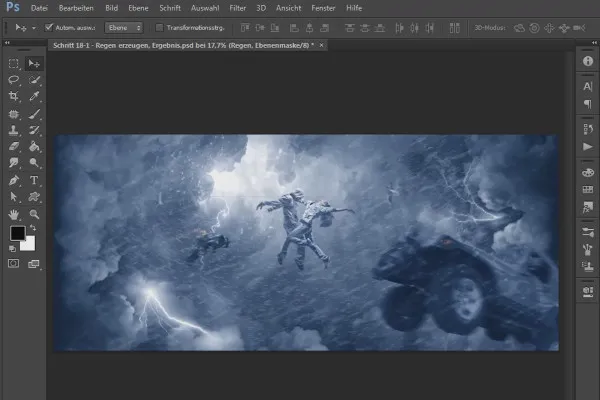 Photoshop-Composing - Die Sturmtänzer - Teil 18: Regen erzeugen