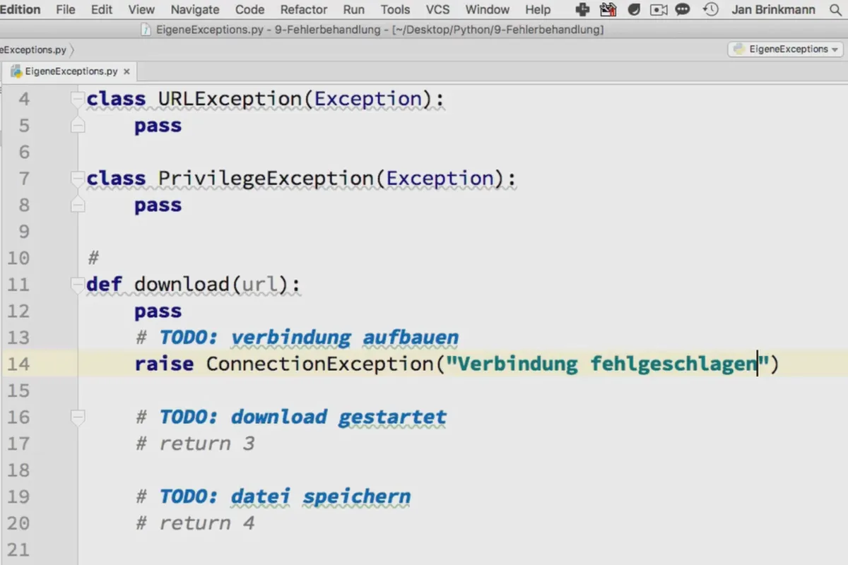 Membuat exception sendiri dengan Python - 9.4