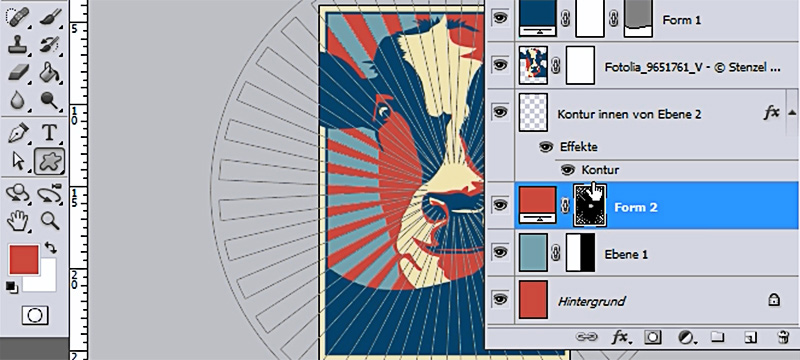 Look propagandiste illustratif pour flyers et fonds d'écran