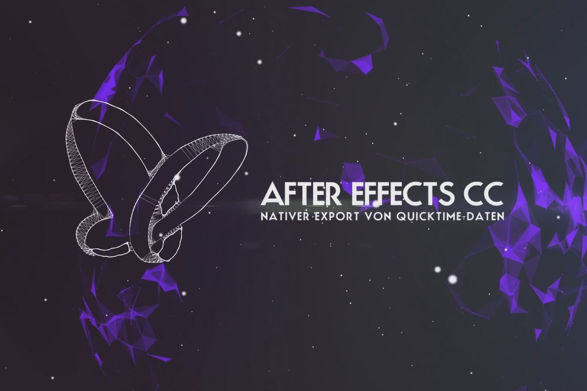 Nytt i Creative Cloud: After Effects CC 14 - 2017 (november 2016) – Nativ export av QuickTime-data.