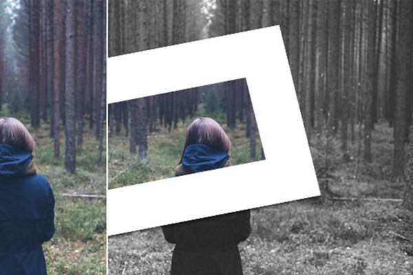 Photoshop-Åtgärd: Svävande fri ram