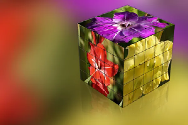 Cubul Rubik cu 25 de piese pe fiecare față.