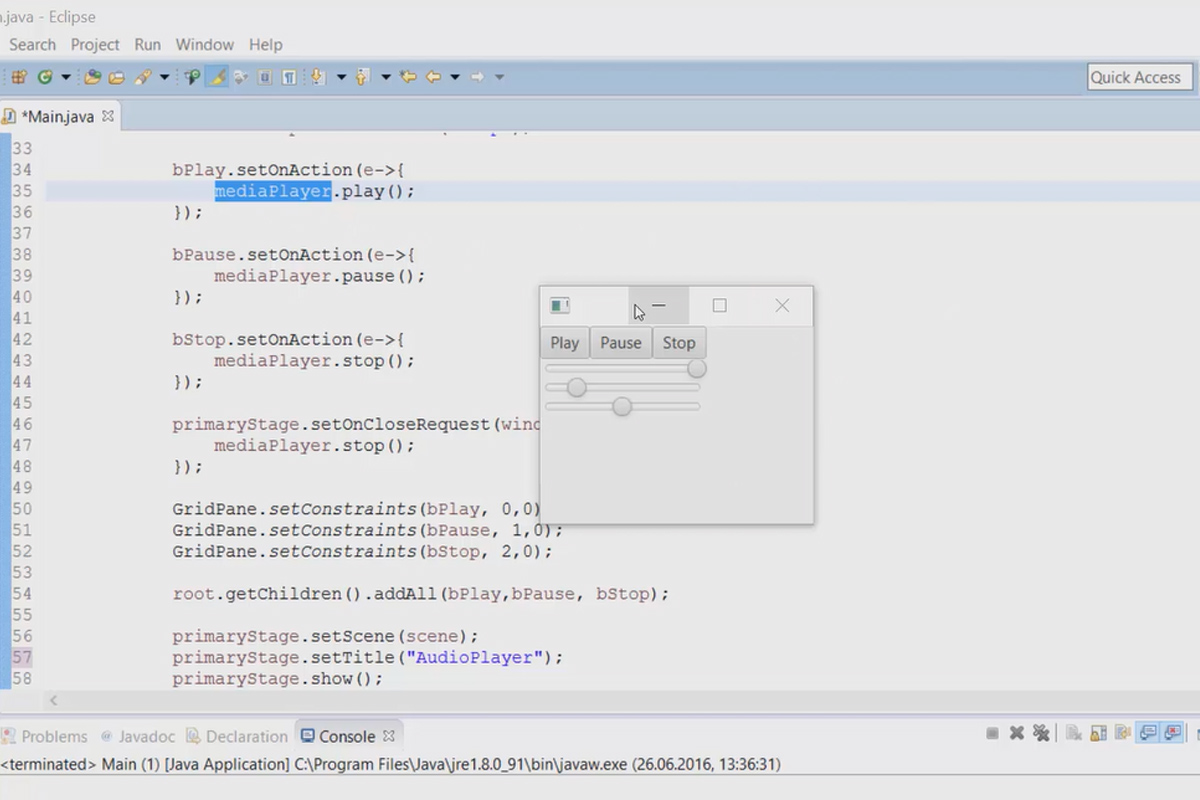 JavaFX para desarrollo GUI - 52 Propiedades de Mediaplayer