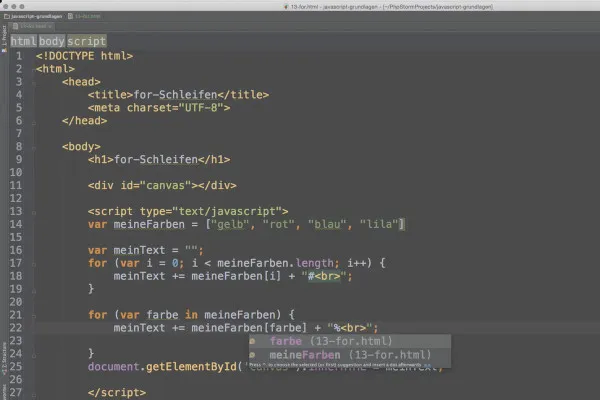 Základy JavaScriptu - 13 for smyček