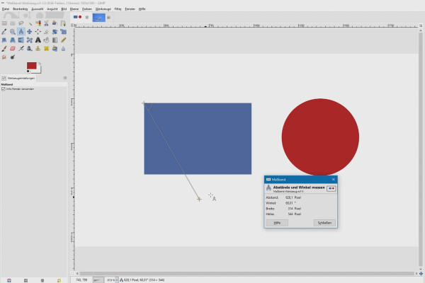 Image editing with GIMP: the tutorial for beginners - 52 Tape measure tool