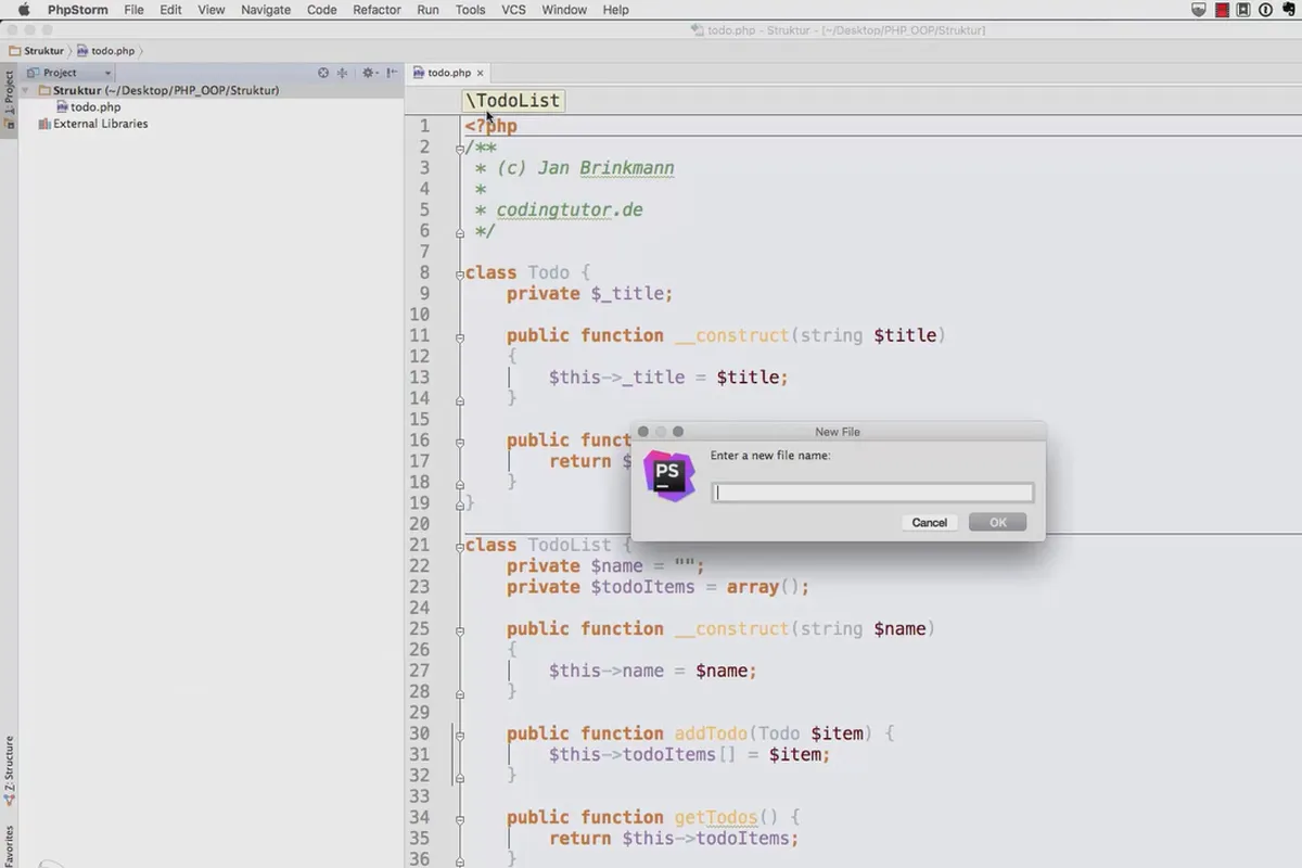 Objektorientert webprogrammering med PHP - bruk 7.01 Autoloader