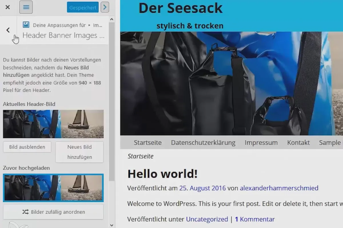 WordPress verstehen und einsetzen: 6.4 Der Header