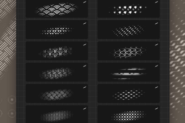 Brosses à motif pour Procreate : 20 pinceaux motifs