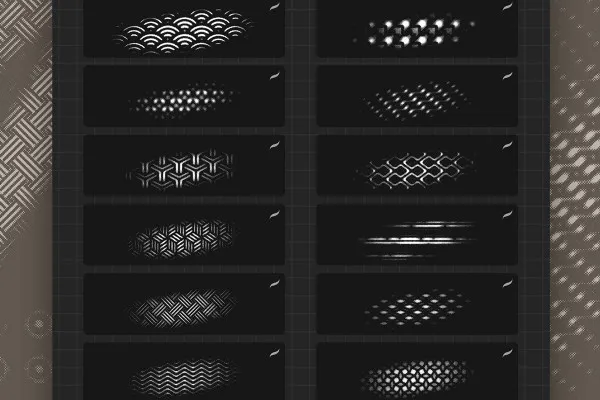 Pattern-Brushes für Procreate: 20 Muster-Pinsel
