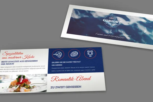 Template mockup Photoshop untuk flyer 2 sisi berukuran DIN-lang-100 dalam format landscape - Variasi 2