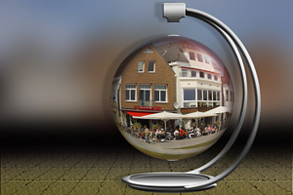 Photoshop-åtgärd: svävande kula
