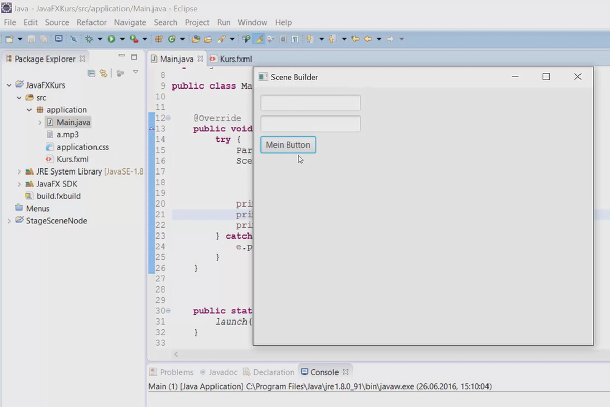 JavaFX for GUI Development - 54 Scene Builder (Introducción)