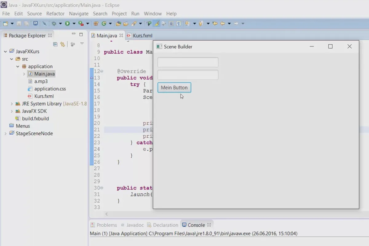 JavaFX for GUI-utvikling - 54 Scene Builder (Introduksjon)