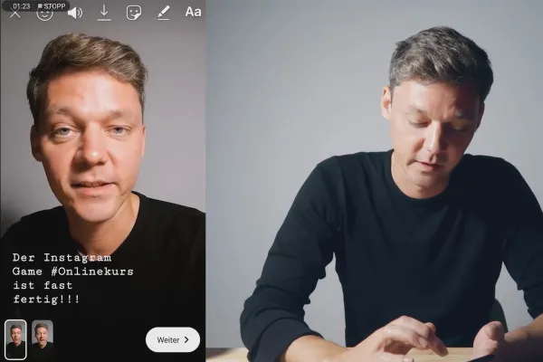 Instagram tutorial: Get more followers | 11.3 Simply make your stories directly in Instagram
