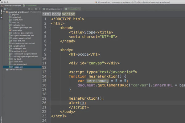 JavaScript basics - 16 scopes in JavaScript