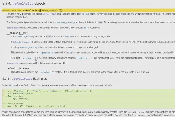 Python programlama için başlangıç ​​- 55 DefaultDict