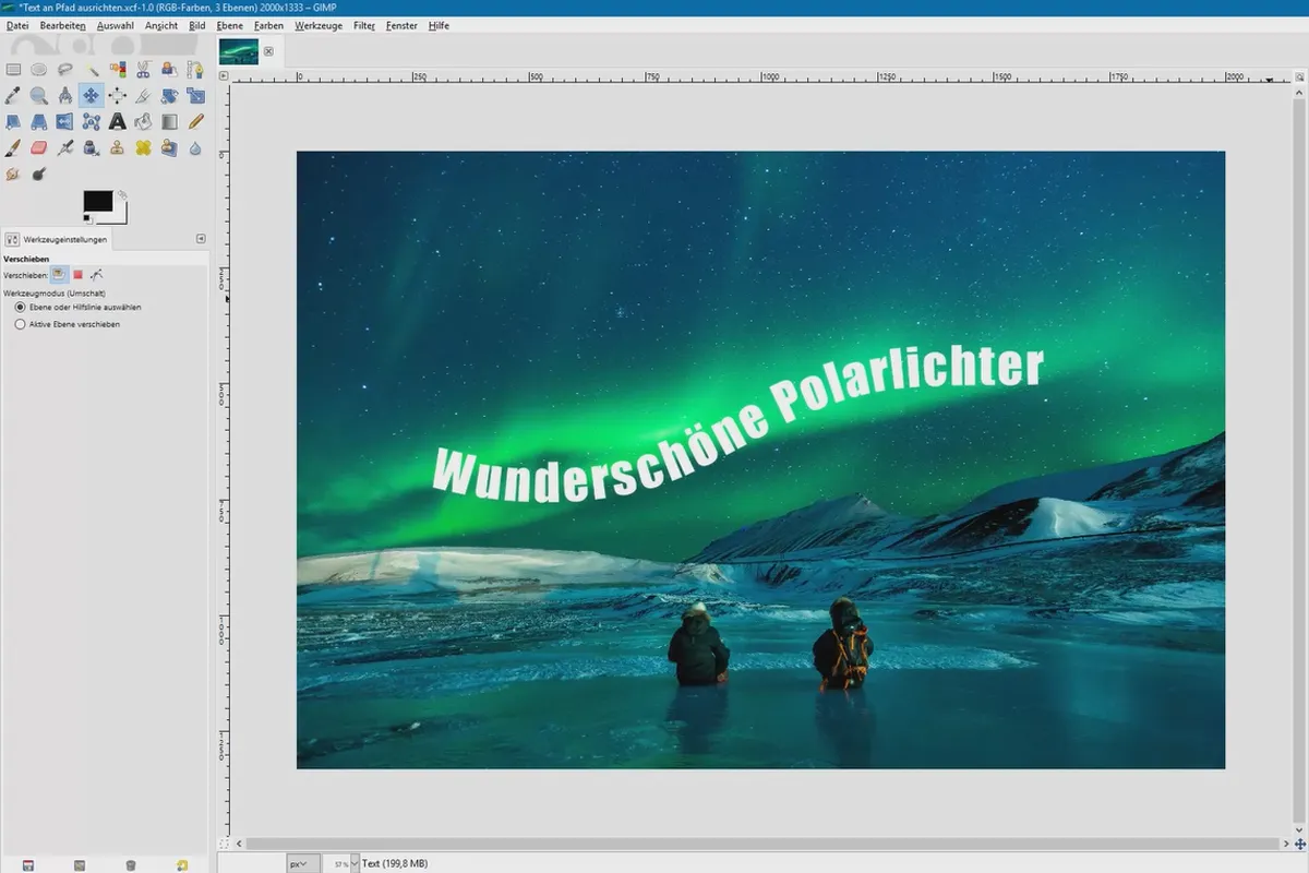 Bildbearbeitung mit GIMP: das Tutorial für Einsteiger – 56 Text an Pfad ausrichten